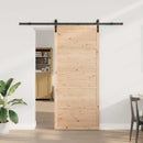 Skydedør Naturfarvet 100 x 208 cm Massivt fyrretræ