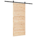 Skydedør Naturfarvet 80 x 208 cm Massivt fyrretræ