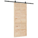 Skydedør Naturfarvet 100 x 208 cm Massivt fyrretræ