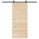 Skydedør Naturfarvet 80 x 208 cm Massivt fyrretræ