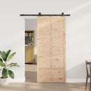 Skydedør Naturfarvet 80 x 208 cm Massivt fyrretræ