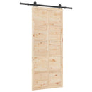 Skydedør Naturfarvet 80 x 208 cm Massivt fyrretræ