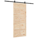 Skydedør Naturfarvet 90 x 208 cm Massivt fyrretræ