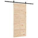 Skydedør Naturfarvet 80 x 208 cm Massivt fyrretræ
