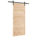 Skydedør Naturfarvet 80 x 208 cm Massivt fyrretræ