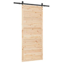 Skydedør Naturfarvet 80 x 208 cm Massivt fyrretræ