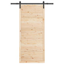 Skydedør Naturfarvet 80 x 208 cm Massivt fyrretræ