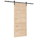 Skydedør Naturfarvet 100 x 208 cm Massivt fyrretræ