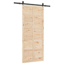 Skydedør Naturfarvet 80 x 208 cm Massivt fyrretræ