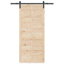 Skydedør Naturfarvet 80 x 208 cm Massivt fyrretræ