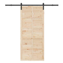 Skydedør Naturfarvet 90 x 208 cm Massivt fyrretræ