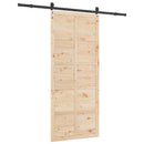 Skydedør Naturfarvet 80 x 208 cm Massivt fyrretræ