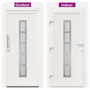 Hoveddør 88 x 200 cm PVC Hvid