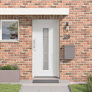 Hoveddør 98 x 208 cm PVC Hvid