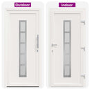 Hoveddør 108 x 208 cm PVC Hvid