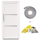 Hoveddør 98 x 208 cm PVC Hvid