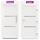 Hoveddør 108 x 208 cm PVC Hvid