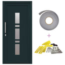 Hoveddør 98 x 200 cm PVC Antracit