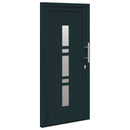 Hoveddør 98 x 208 cm PVC Antracit