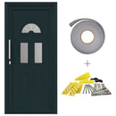 Hoveddør 98 x 208 cm PVC Antracit