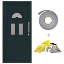 Hoveddør 98 x 198 cm PVC Antracit