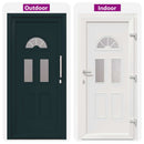 Hoveddør 98 x 198 cm PVC Antracit