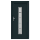 Hoveddør Antracit 98 x 200 cm PVC