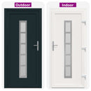 Hoveddør Antracit 98 x 208 cm PVC