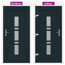 Hoveddør 98 x 200 cm PVC Antracit
