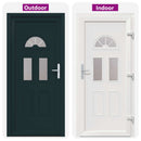 Hoveddør 88 x 200 cm PVC Antracit