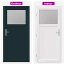 Sideskabsdør 88 x 198 cm PVC Antracit