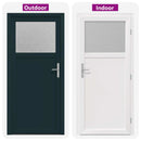 Sideskabsdør 88 x 198 cm PVC Antracit