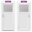 Sideskabsdør 98 x 198 cm PVC Hvid