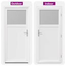 Sideskabsdør 88 x 198 cm PVC Hvid