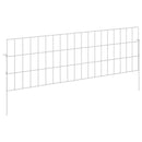 Havehegn med pæle 48 pcs 95 x 30 cm Mesh Galvaniseret stål Sølv