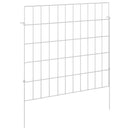 Havehegn med pæle 48 pcs 55 x 50 cm Mesh Galvaniseret stål Sølv