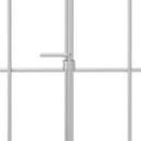 Havehegn med pæle 48 pcs 75 x 50 cm Mesh Galvaniseret stål Sølv