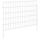 Havehegn med pæle 48 pcs 75 x 50 cm Mesh Galvaniseret stål Sølv
