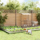 Havehegn med pæle 24 pcs 115 x 50 cm Mesh Galvaniseret stål