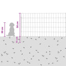 Havehegn med pæle 24 pcs 115 x 50 cm Mesh Galvaniseret stål