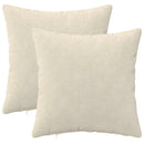 Pude med pude HEERLEN 2 stk. Cremefarvet Mikrofiber Fleece