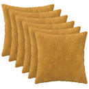Pude med pude HEERLEN 6 stk. Gul Mikrofiber Fleece