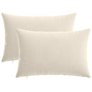 Pude med pude HEERLEN 2 stk. Cremefarvet Chenille Stof