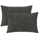 Pude med pude HEERLEN 2 stk. Antracit Mikrofiber Fleece
