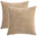 Pude 2 stk. HEERLEN Gråbrun 35 x 35 cm Chenille Stof