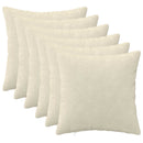 Pude med pude HEERLEN 6 stk. Cremefarvet Mikrofiber Fleece