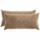 Pude 2 stk. HEERLEN Brun 40 x 80 cm Chenille Stof