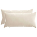 Pude 2 stk. HEERLEN Cremefarvet 40 x 80 cm Chenille Stof