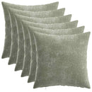 Pude 6 stk. HEERLEN Grøn 45 x 45 cm Chenille Stof