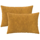Pude med pude HEERLEN 2 stk. Gul Mikrofiber Fleece